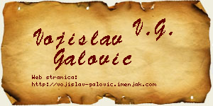 Vojislav Galović vizit kartica